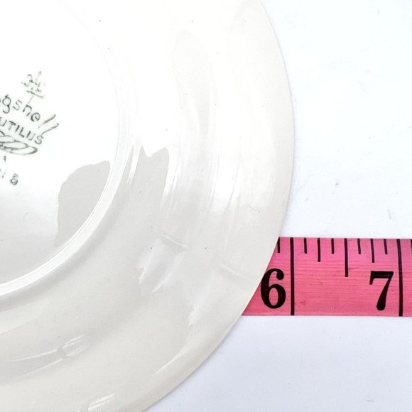 Eggshell Nautilus Set of 4 Plates 6 inch Cream Gold Trim Flowers - Picture 5 of 5